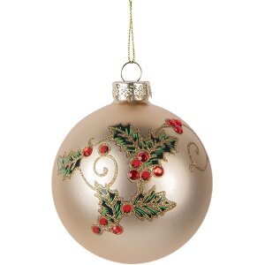 Clayre & Eef Vianočná guľa zlatá 8x8 cm