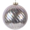 Clayre & Eef Vianočná guľa 10x10 cm Ružová Strieborná