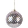 Clayre & Eef Vianočná guľa 10x10 cm Ružová Strieborná