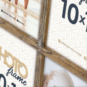 Drevený fotorámik Bregenz 10x15 4 foto hnedý