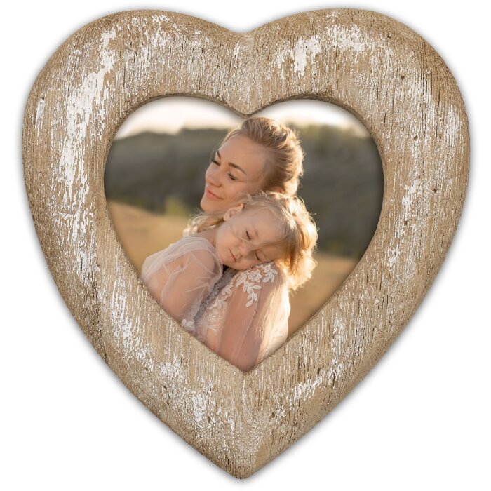 ZEP Drevený fotorámik Láska 10x10 cm Srdce