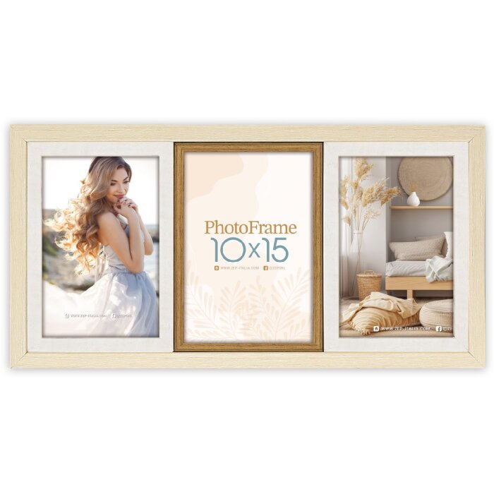 ZEP SH346 PS Fotorámik 3x10x15 cm Como 3Q Biela/Braun