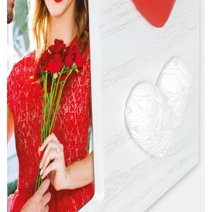 ZEP Drevený fotorámik Adele 10x15 cm Srdcia