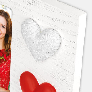 ZEP Drevený fotorámik Adele 10x15 cm Srdcia