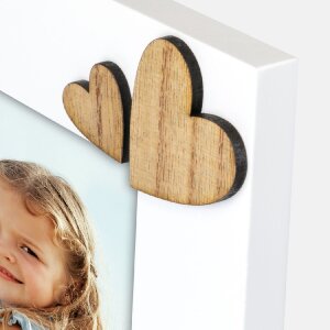 ZEP Mamma I drevený fotorámik 10x15 cm biely s nápisom mamma