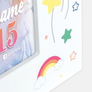 ZEP Drevený fotorámik KATE 10x15 cm s farebnými balónikmi