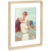 ZEP Drevený fotorámik Alice – biely/prírodný 30x30/40 cm