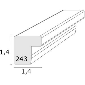 Deknudt S243 Drežiťový rámik s blokovým profilom 1,4 cm – Prírodná, Biela, Čierna, Antikšedá, Bronzová