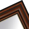 MendeFrames H017 Nástenné zrkadlo Orech/Pozlátené Masívne Drevo
