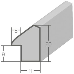 MendeFrames H080 Drevený fotorámik Čierny 28x35 cm