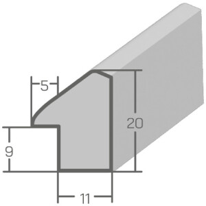 MendeFrames H080 Drevený fotorámik Červený 30x30 cm