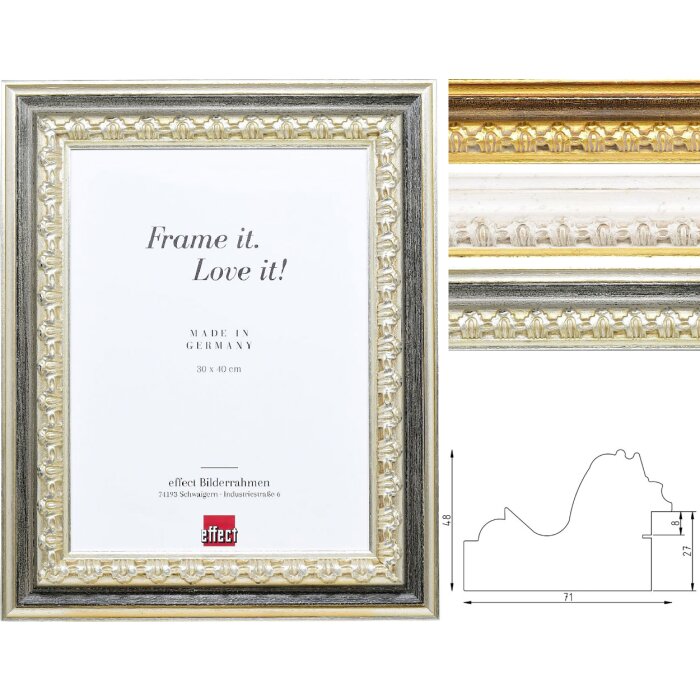 Effect Holz Fotorámik Profil 80 Barokový - Masívne Drevo až 70x100 cm