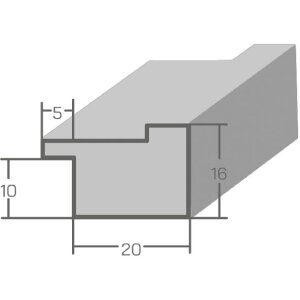 MendeFrames Drevený fotorámik H120 sivý 30x30 cm s antireflexným sklom