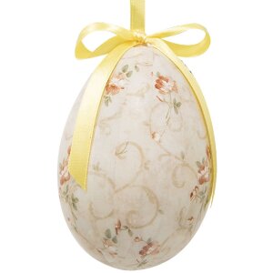 Clayre & Eef 65908 Dekoračný závesný set vajec 6ks 7x10 cm