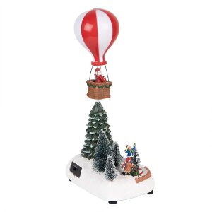 Clayre & Eef 6PR5870 Dekoration Weihnachtsbäume mit LED grün weiß 17x13x32cm