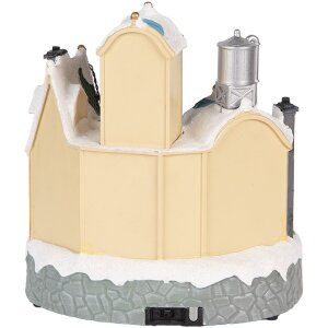 Clayre & Eef 6PR5871 Dekoration Haus mit LED 20x17x23 cm Weiß Braun