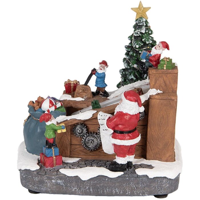 Clayre & Eef Santa Claus s LED 20x16x20 cm