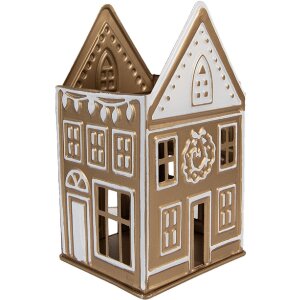 Clayre & Eef 6Y5920 Sviečnik 12x11x22 cm Zlatý...