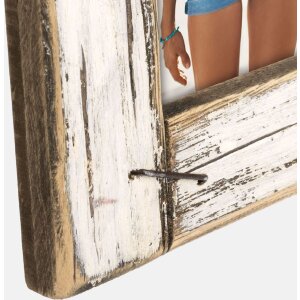 ZEP Drevený fotorámik "Horn" – Vintage, biely (13x18/15x20 cm)