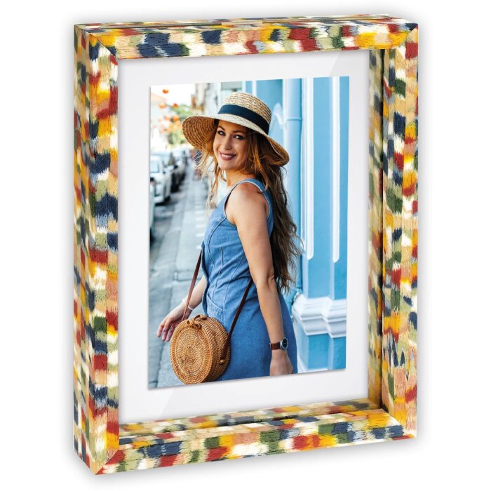 ZEP Drevený fotorámik Recife – Farebný, obojstranný, s efektom vznášania