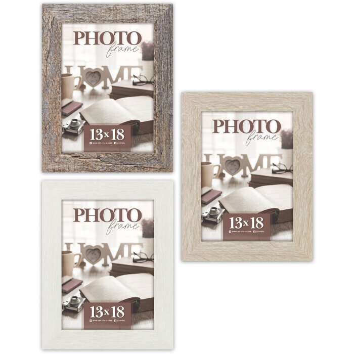 ZEP Drevený fotorámik Renton – Sivý 10x15 cm