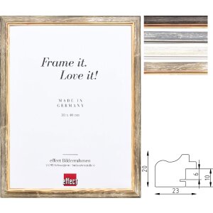 Effect Holzrahmen Profil 67 Landhausstil 2,3 cm breit 4...