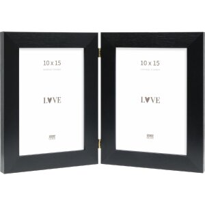 Deknudt S41VH2 dvojité fotorámiky čierny 2x10x15 cm zelené sklo