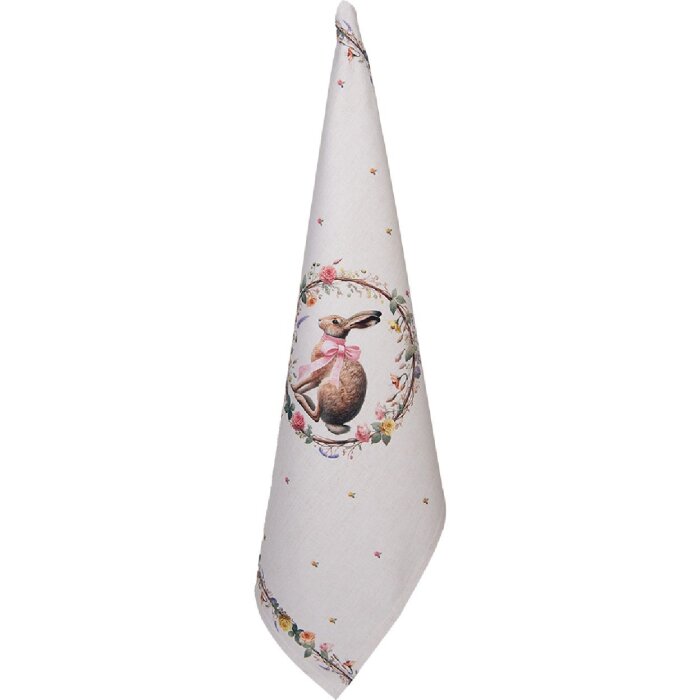 Clayre & Eef EWC42 Kuchynská uterák 50x70 cm, béžovo-hnedá bavlna