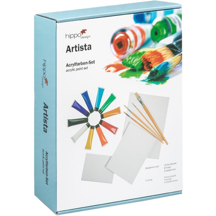 Walther Sada akrylových farieb s plátnom a štětcami – kreatívny darček pre umelcov