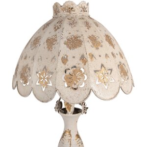 Clayre & Eef Tischlampe 5LMC0054 Beige-Gold Ø...