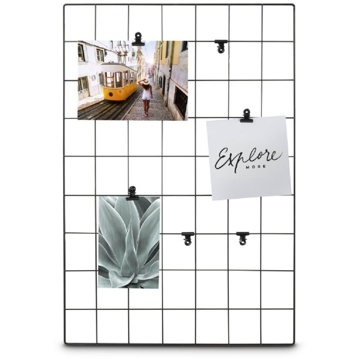 Hama Fotohalter Chess 38x56 cm, čierny kovový držiak s 6 klampíkmi