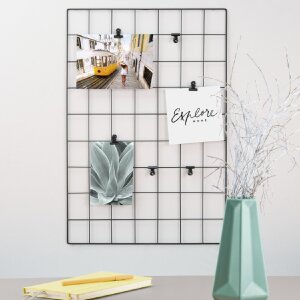 Hama Fotohalter Chess 38x56 cm, čierny kovový držiak s 6 klampíkmi