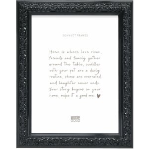 Deknudt S996K drevený rámečok biely/čierny, klaré sklo, 30x40–40x60 cm