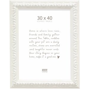 Deknudt S996K drevený rámečok biely/čierny, klaré sklo, 30x40–40x60 cm