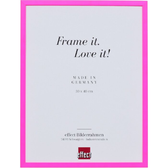 Effect Drevený fotorámik Profil neónovo ružový 14,8x21 cm