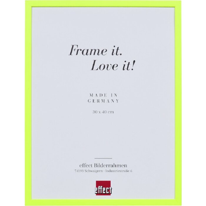 Effect drevený rám profil neonžltý 15x20 cm s múzejným sklom