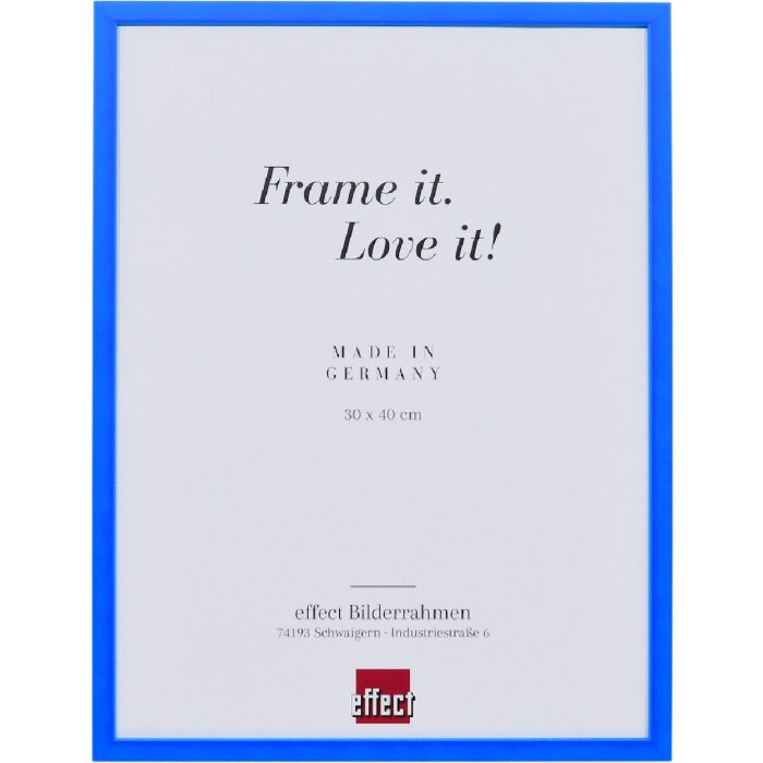 Effect drevený rám profil neonmodrý 30x45 cm s akrylátovým sklom