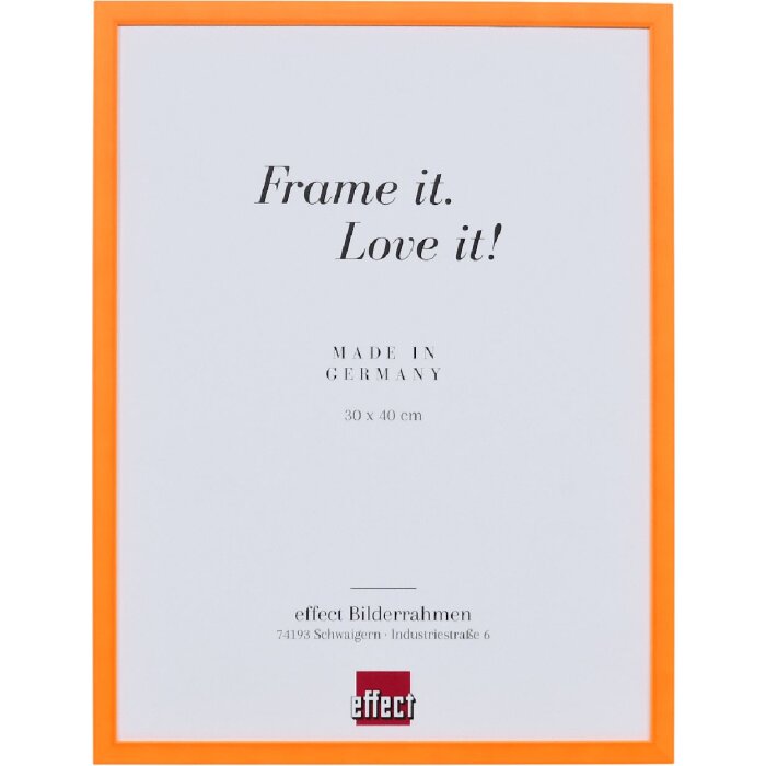 Effect drevený rámový profil neonorange 24x30 cm s acrylovým sklom