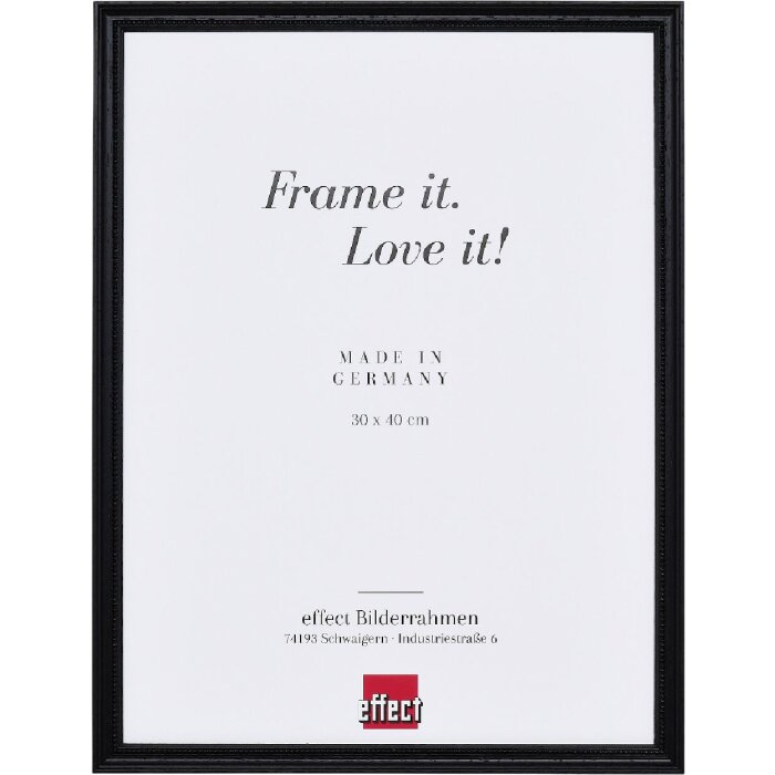 Effect drevený rámový profil 2440 čierny 25x35 cm s prírodným skлом