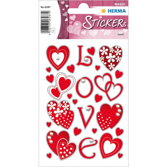 HERMA šperky etikety Magic hearts Jewel