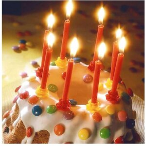 Artebene Glückwunschkarte Minikarte Kuchen Kerzen