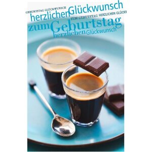 Geburtstagskarte Espresso Schokolade