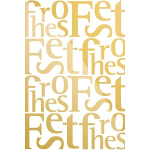 Karta Veselé Vianoce Typo gold