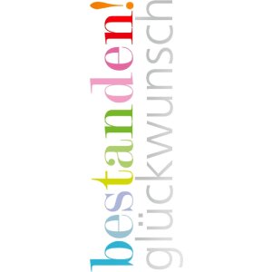 Artebene Karte Präge-Glückwunsch-Bestanden,...