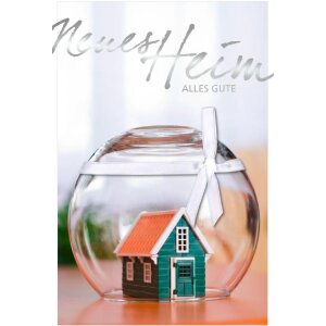 Artebene Karte Präge-Neues Heim-Haus in Schwarz...