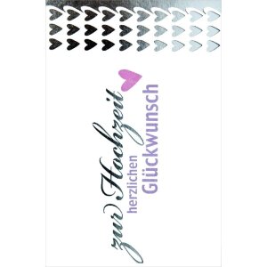 Artebene Karte Präge-Hochzeit-Herzen-Laser