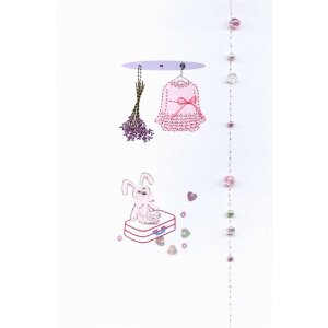 Artebene Karte Stickerei-Hase-Koffer