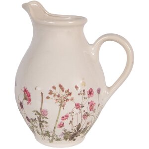 Clayre & Eef 6CE2235M Dekoration Kanne Beige Rosa...