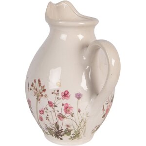 Clayre & Eef 6CE2235M Dekoration Kanne Beige Rosa...