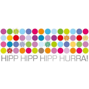 Artebene Karte Präge-Hipp Hipp Hurra 21x8 cm